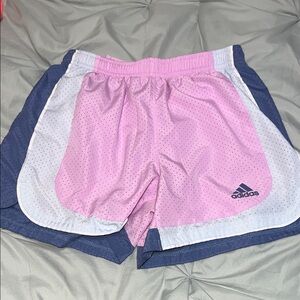 adidas Kids Two-Tone Pink and Blue Shorts